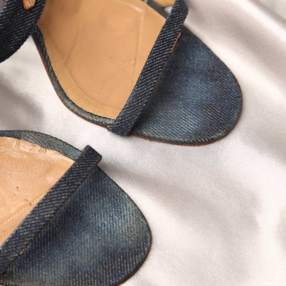 Extremely Rare CHRISTIAN DIOR Denim Sandals - Picture 6 of 9
